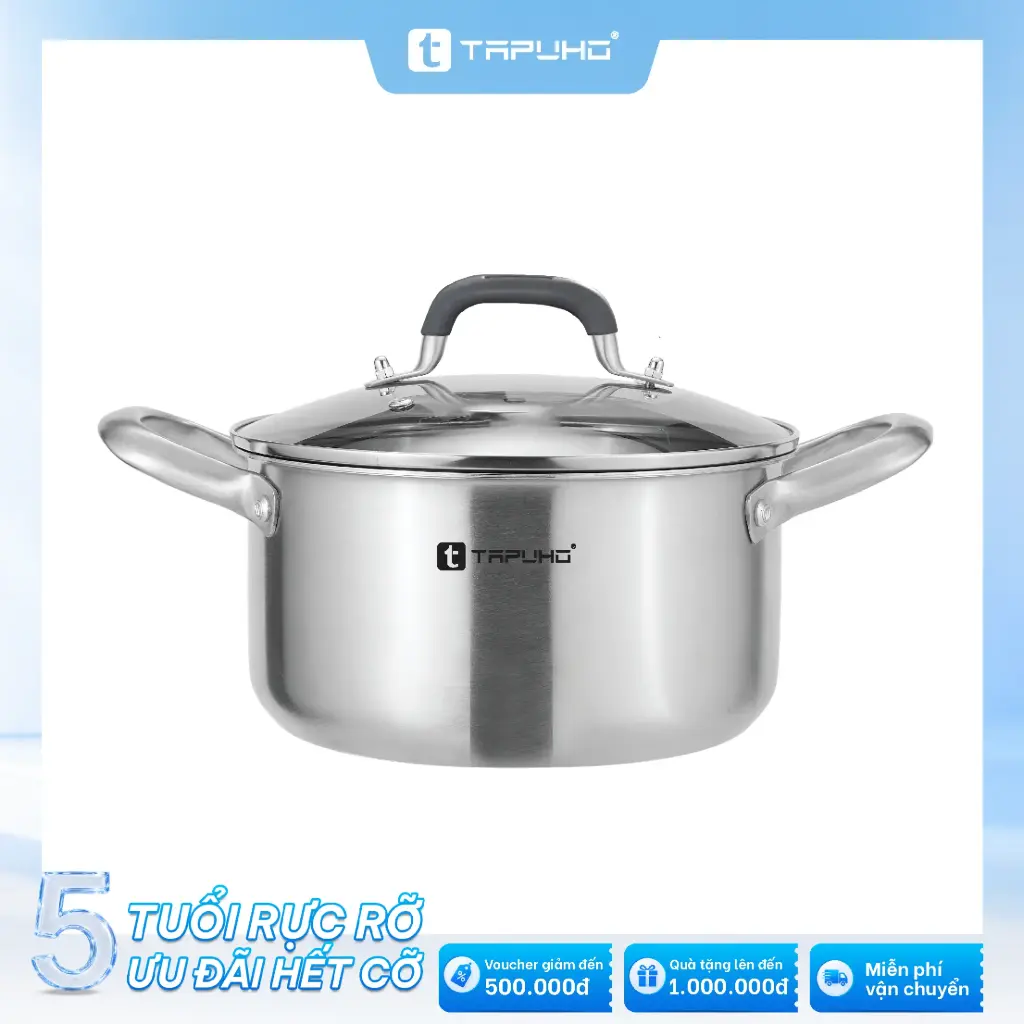 Nồi Inox Cao cấp 3 lớp liền khối TAPUHO TP3739