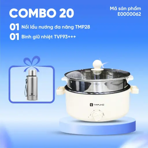 Combo(1 Nồi lẩu nướng đa năng TMP28 + 1 Bình giữ nhiệt TVF93+++)