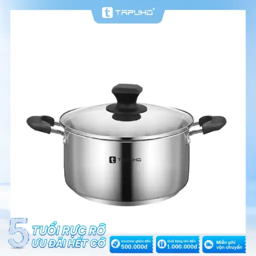 Chảo inox cao cấp 3 lớp liền khối TAPUHO TP8789